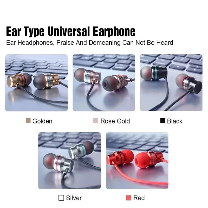 Wired Headphones 3.5mm Sport Earbuds Phone Headset 4D Stereo with Mic Volume Control Music Earphones for Xiaomi Huawei