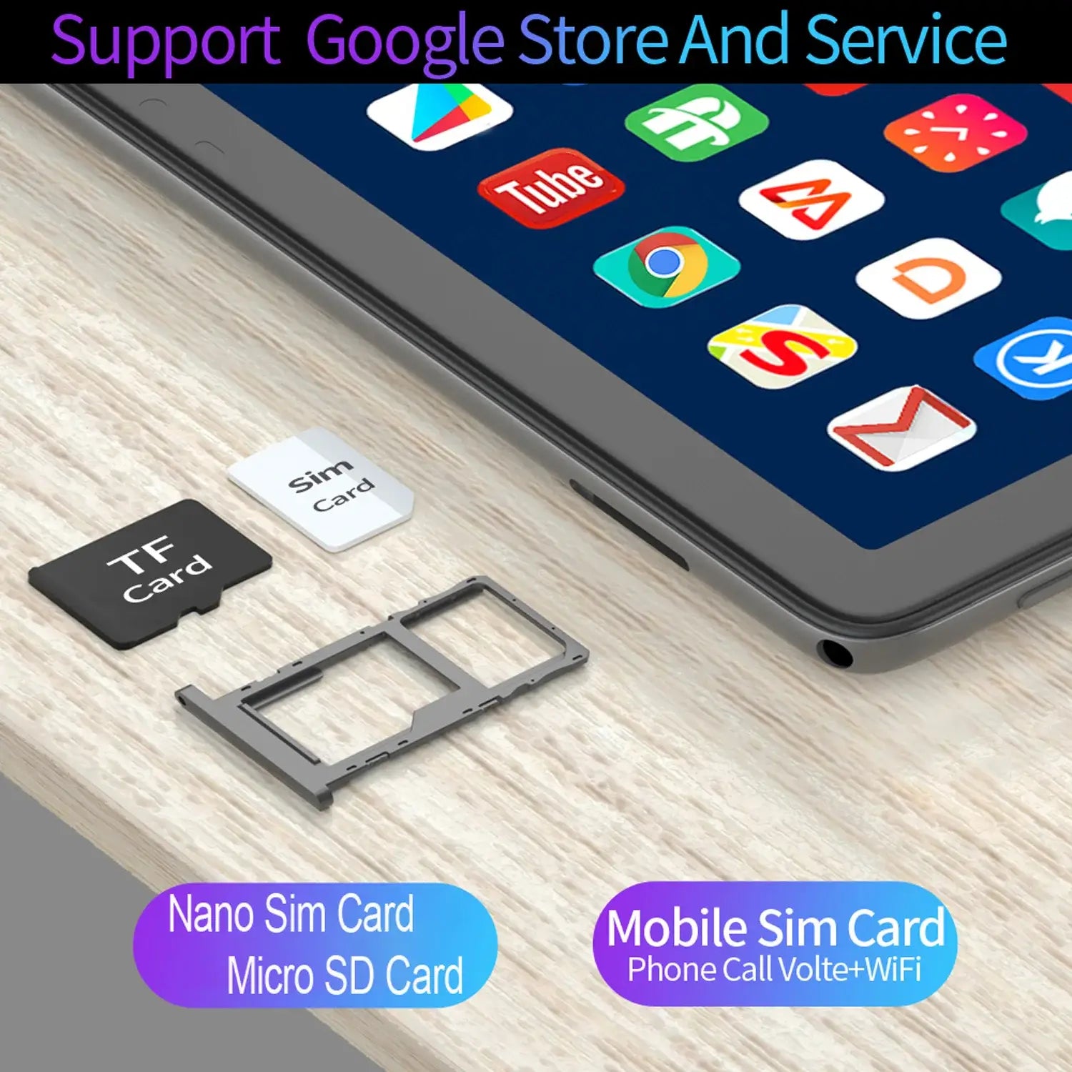 2024 Top selling 10.1-inch Tablet with 4GB RAM 64GB ROM Android 11 System Song Player Global Version 5000 mAh