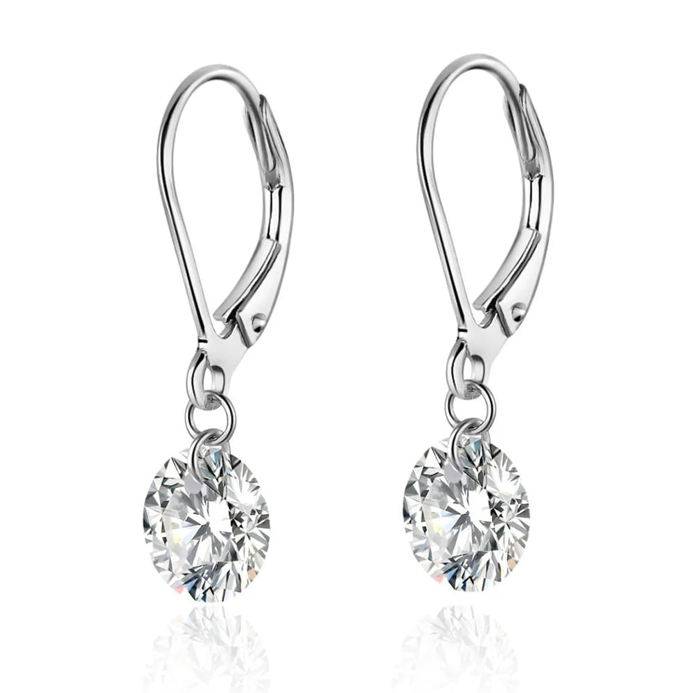 7 Carat Moissanite Dangle Earrings for Women D Color Lab Diamond Long Earring 925 Silver Hoops Wedding Engagement Fine
