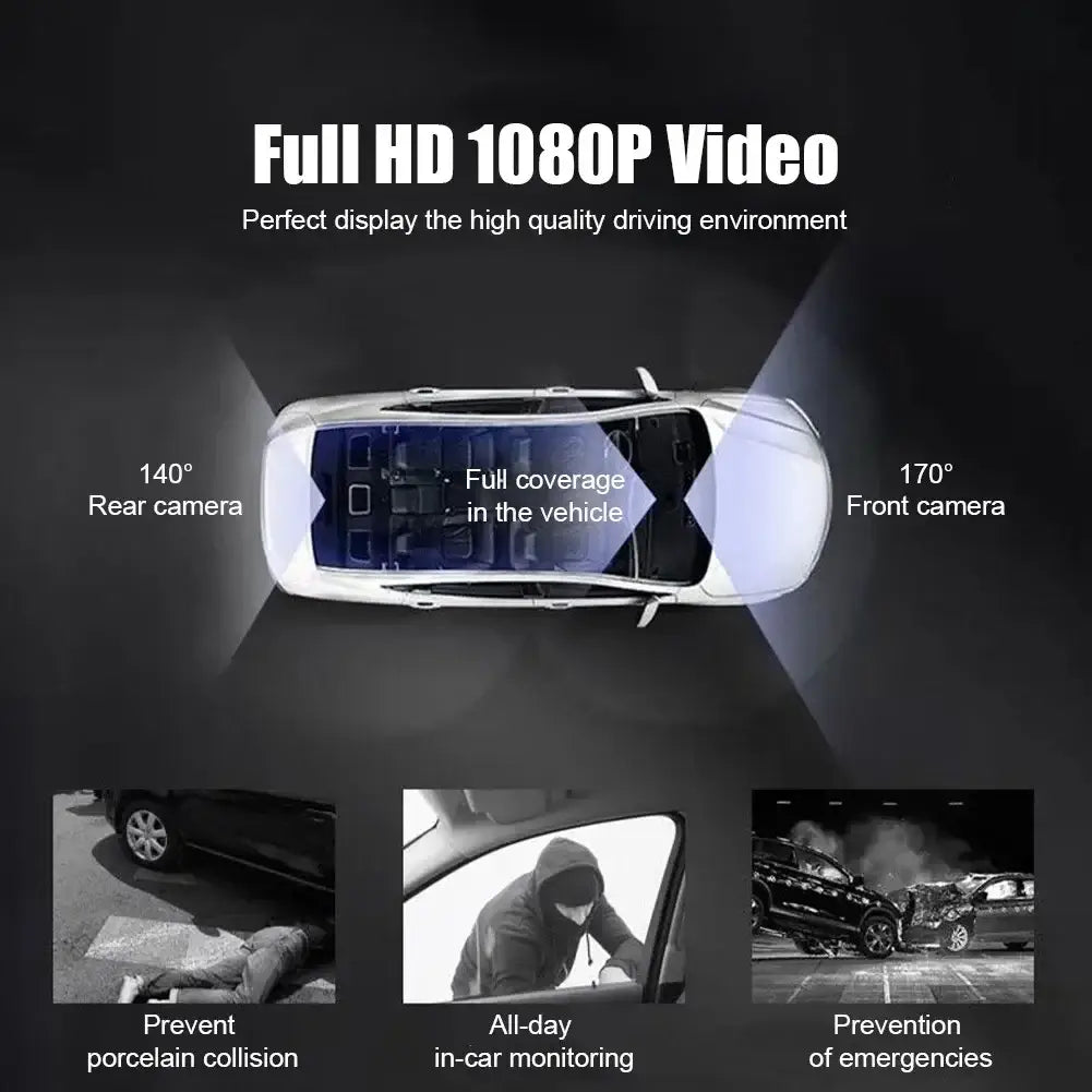 2a55a2fdb81010808e465e4e6c1a5da0 Car DVR 3 Cameras 4.0 Inches Dash Cam Video Recorder Auto Registrator Dvrs with Ways 24h Parking Monitor