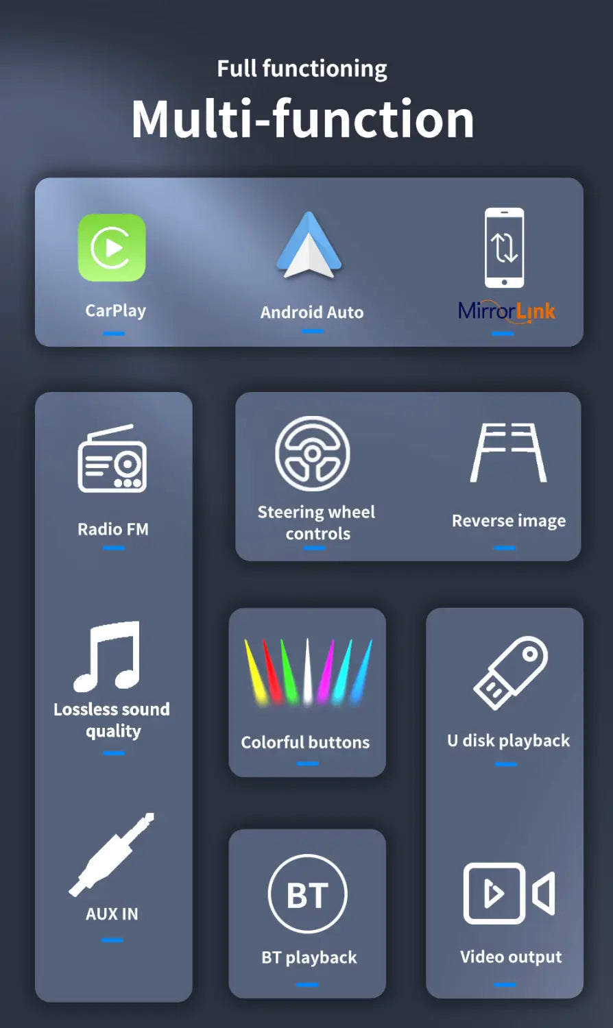 7/9/10 inch Universal Android 13 Car Radio 32G/64G