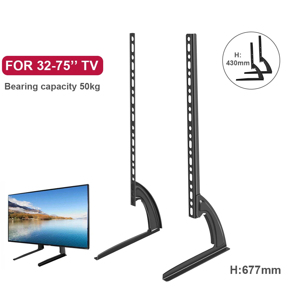 TV Bracket For 14-32 inch 32-75inch Universal Fixed Stand Holder Table Top Pedestal Legs