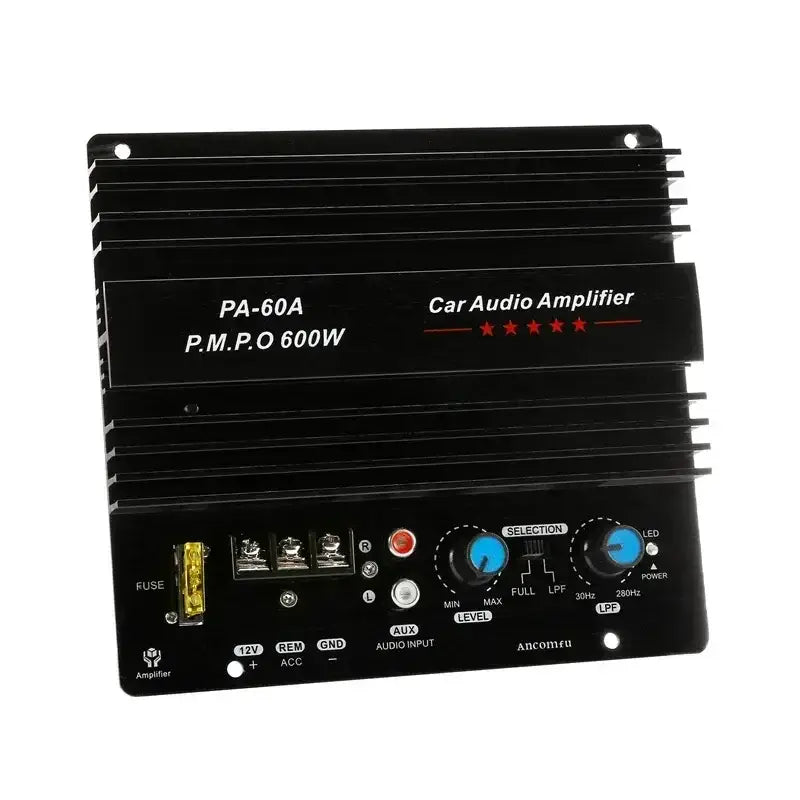 12V 600W Mono Car Audio Amplifier Powered Subwoofer Bass Amplifiers Board Player Automotive Amplifie r Module 3D