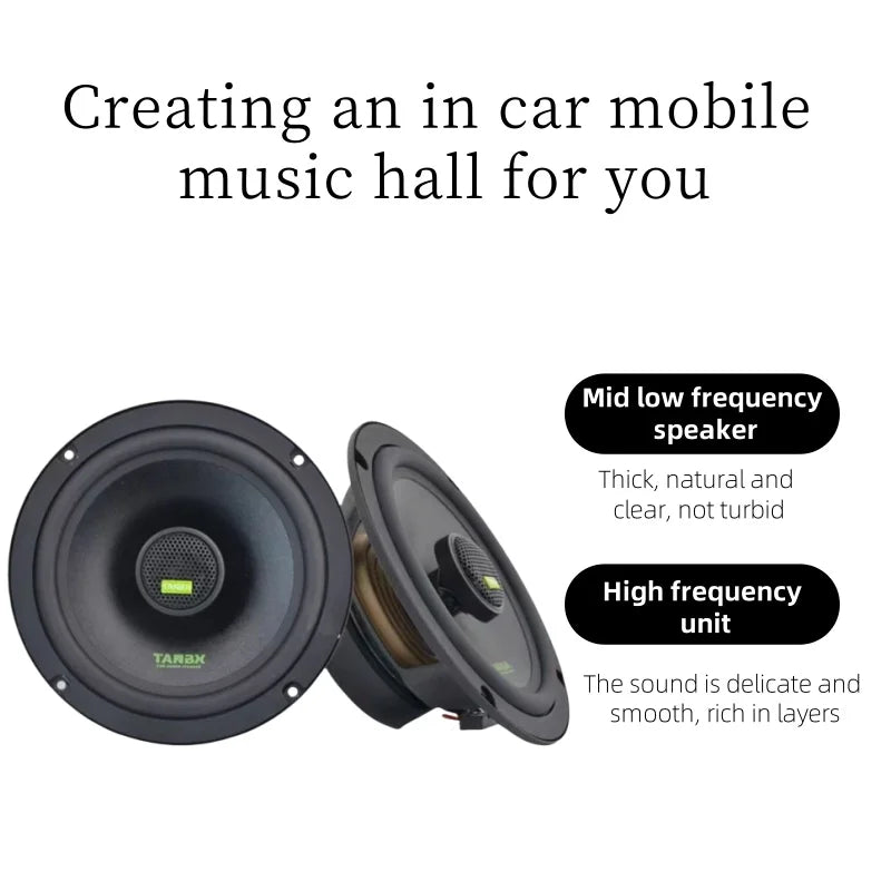 6.5 Inch Speakers Sound for Cars Max 200W Car System Stereo 2-way Coaxial