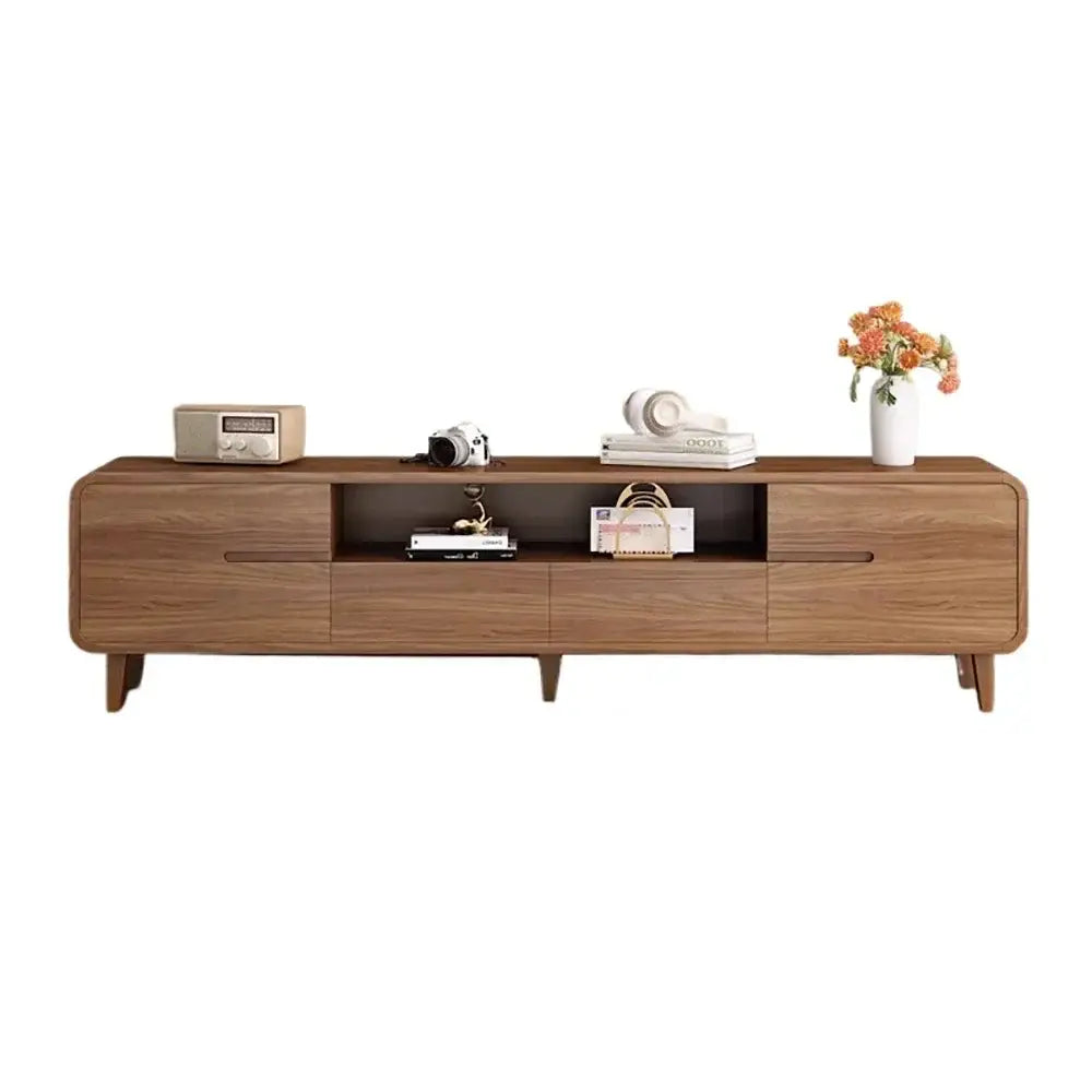 Modern storage tv stand retro glamour with minimalist wooden design