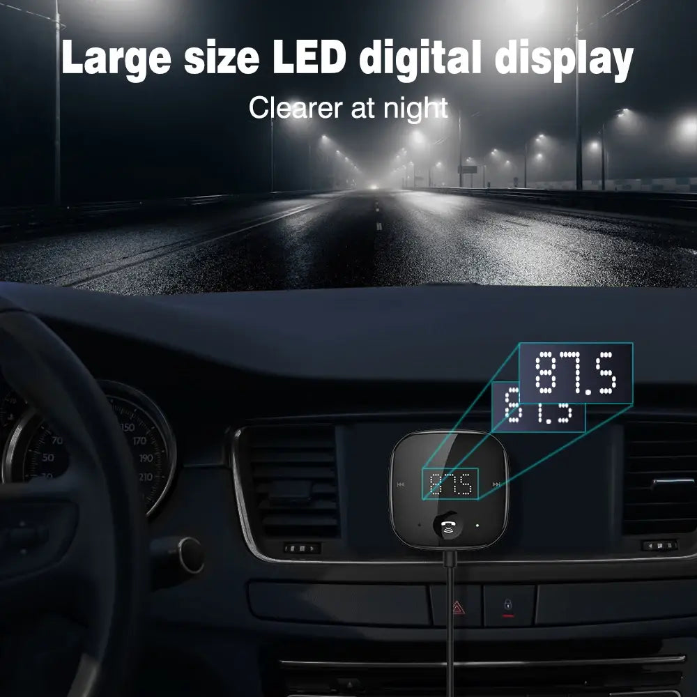 Gadpow Transmitter FM Bluetooth Car and Receiver Hands-Free Adapter Audio Mp3 Player