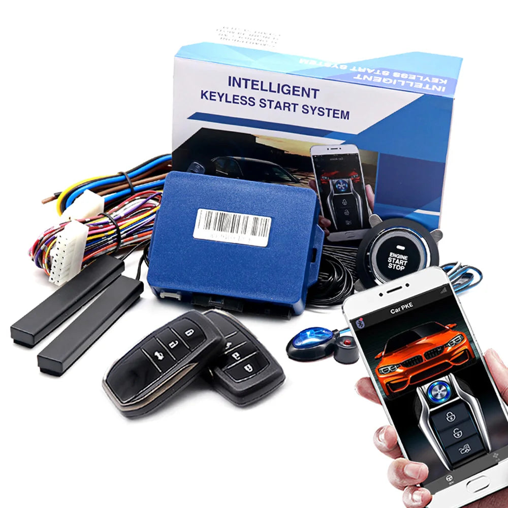 Remote Starter Car Alarm with Autostart Smart System Universal Start Stop Ignition Button for Central Lock Auto