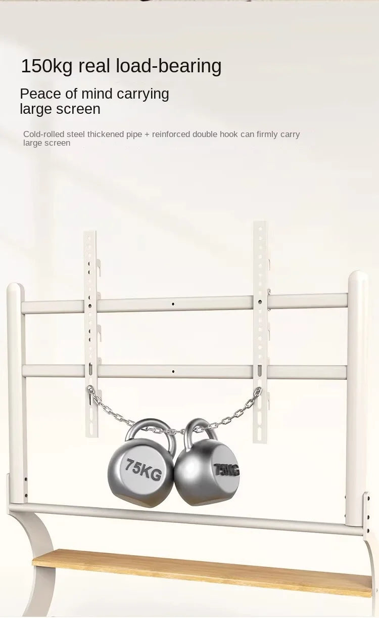 Mobile Rolling TV Stand for 50-100inch TVs Cart Shelf Mute Wheels up to 220lbs Max VESA 900x600mmFloor Support