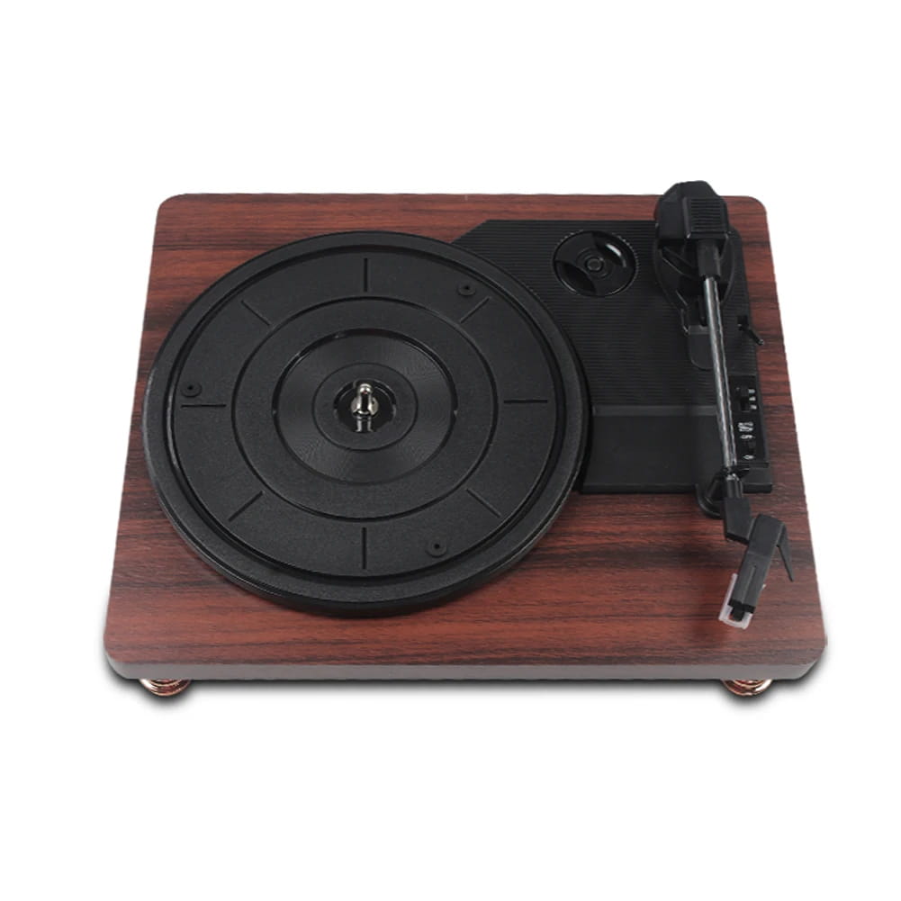 Retro Vinyl Record Player with Dustproof Cover Classic Nostalgic Style EU/US Plug