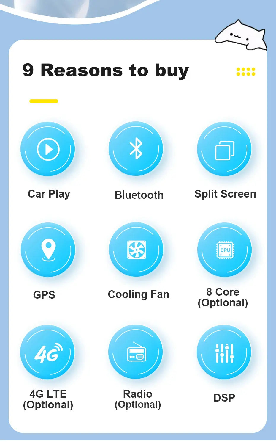 GPS Navigation 7 inch 4G Wifi Car Radio Android 16 for Audi