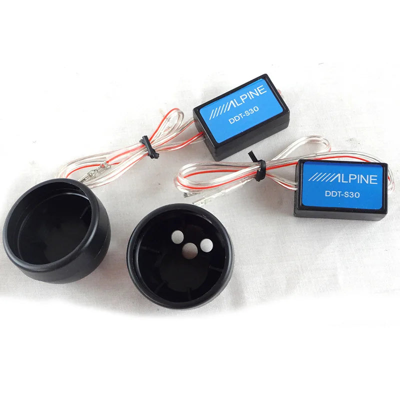 Black Alpine DDT-S30 dome balanced car speakers tweeters with crossovers