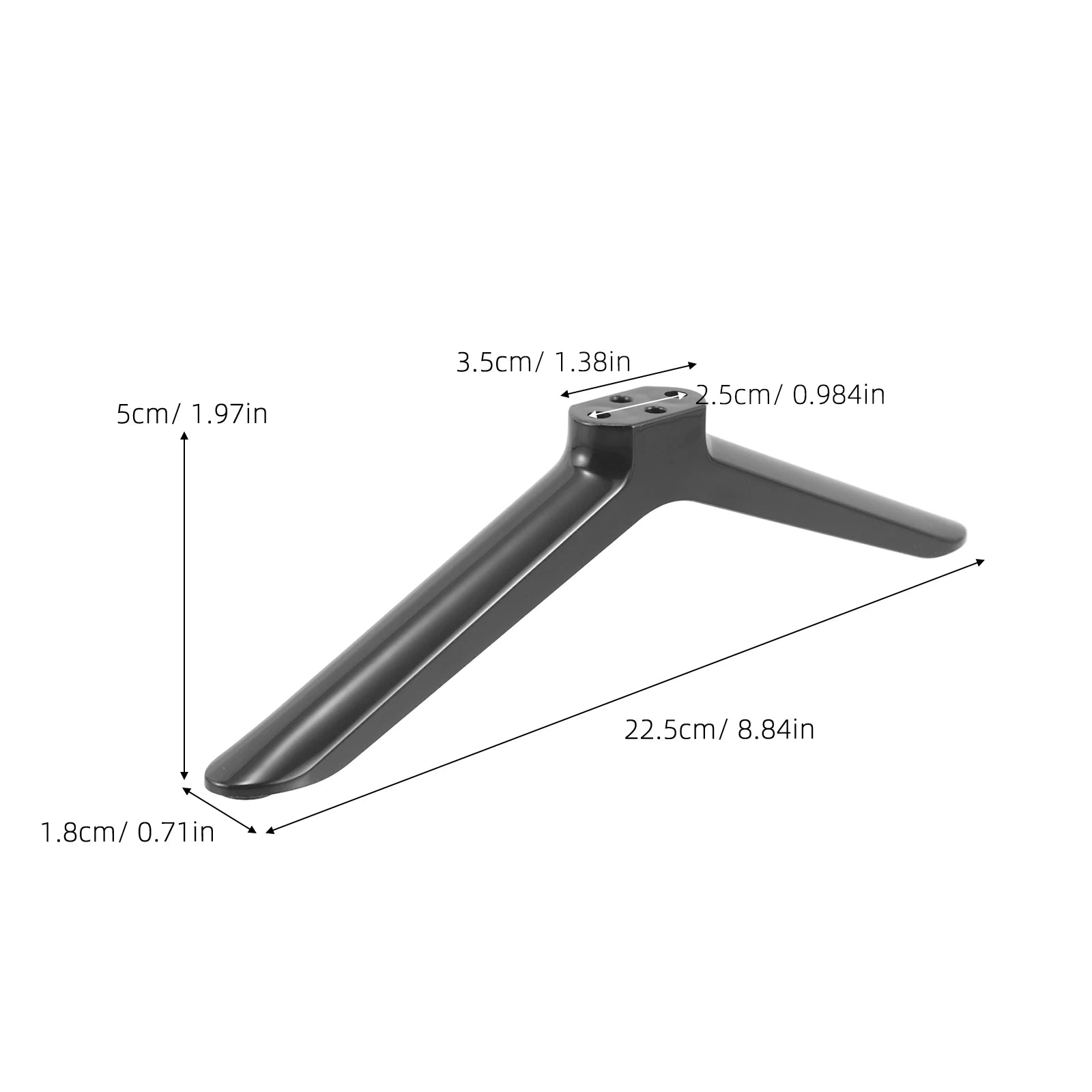 2pcs TV Stand Legs 40 Inch for Bedroom Motorized Projector Screen Black Plastic Adjustable Television Stable Support