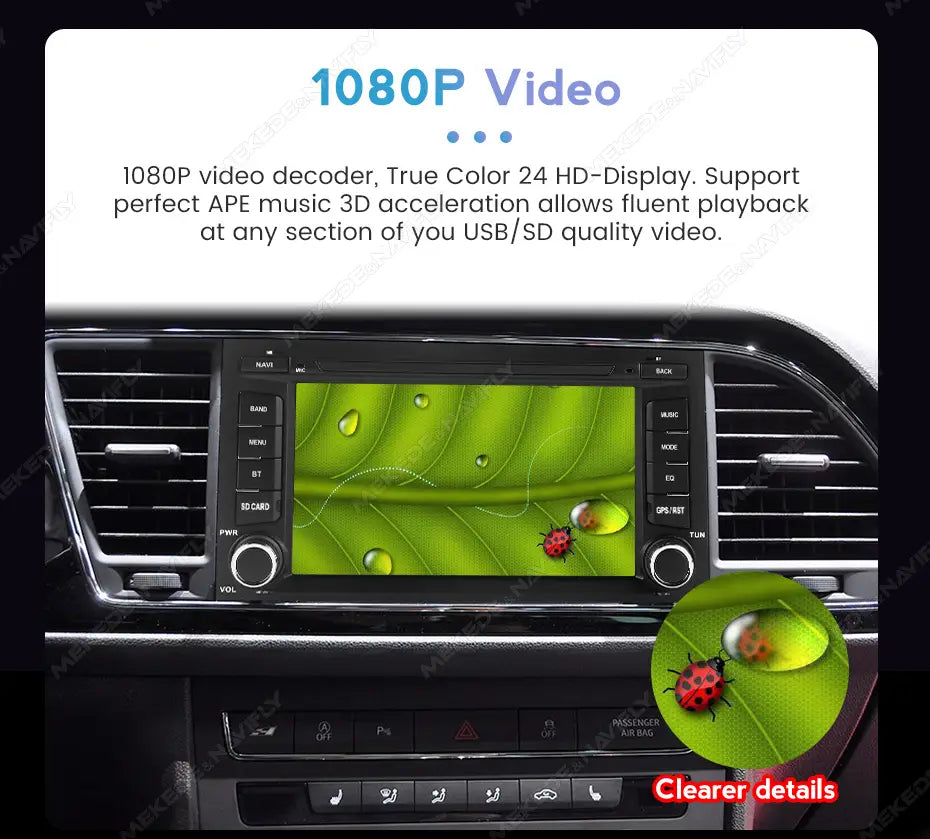 Navifly 7’’ 1Din Android 15 Car Radio Multimedia Video