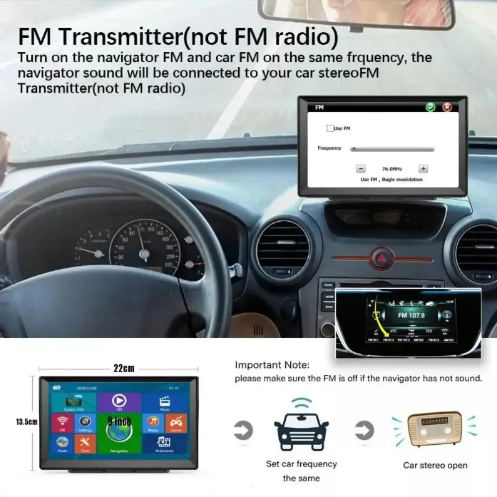 Car GPS Navigation System 5/7/8-inch Touch Screen 8G + 256M