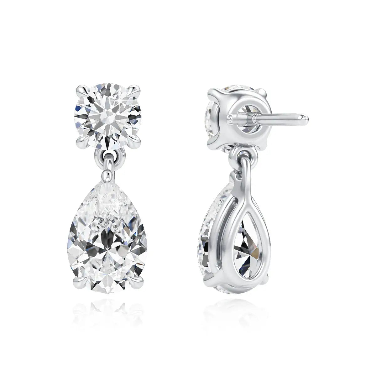 100% Real Moissanite Dangling Earrings For Women Lab