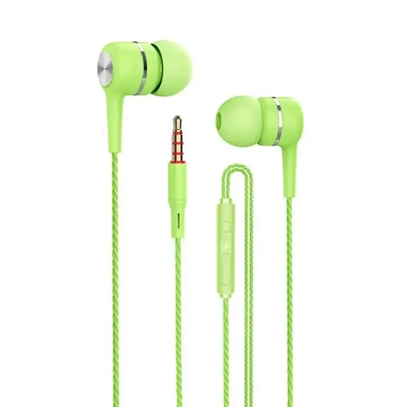 3.5mm Wired Headphones In Ear Headset Earphones with Microphone Bass HiFi Stereo Earbuds Sports In-line Control