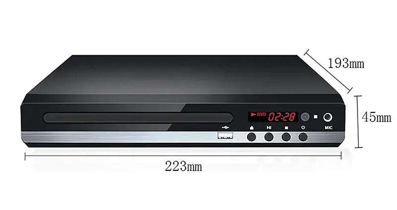 DVD Player 1080P Home Players Full HD Multimedia Digital TV Disc Support CD MP3 MP4 RW VCD Theatre System