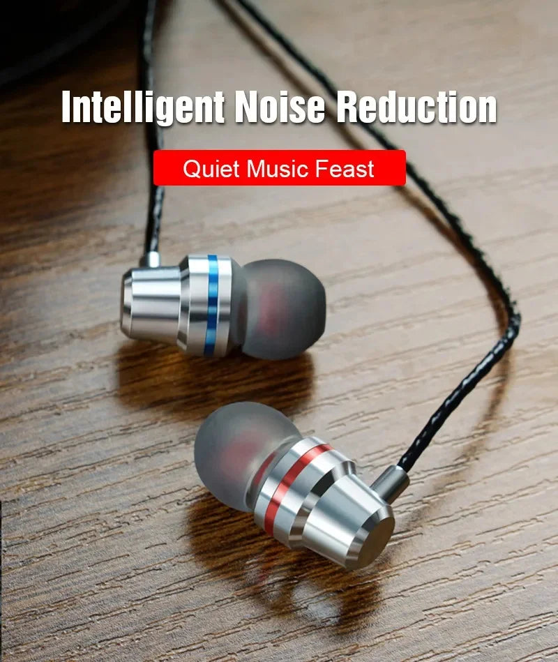 Wired Headphones 3.5mm Sport Earbuds Phone Headset 4D Stereo with Mic Volume Control Music Earphones for Xiaomi Huawei