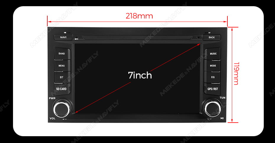 Navifly 7’’ 1Din Android 15 Car Radio Multimedia Video