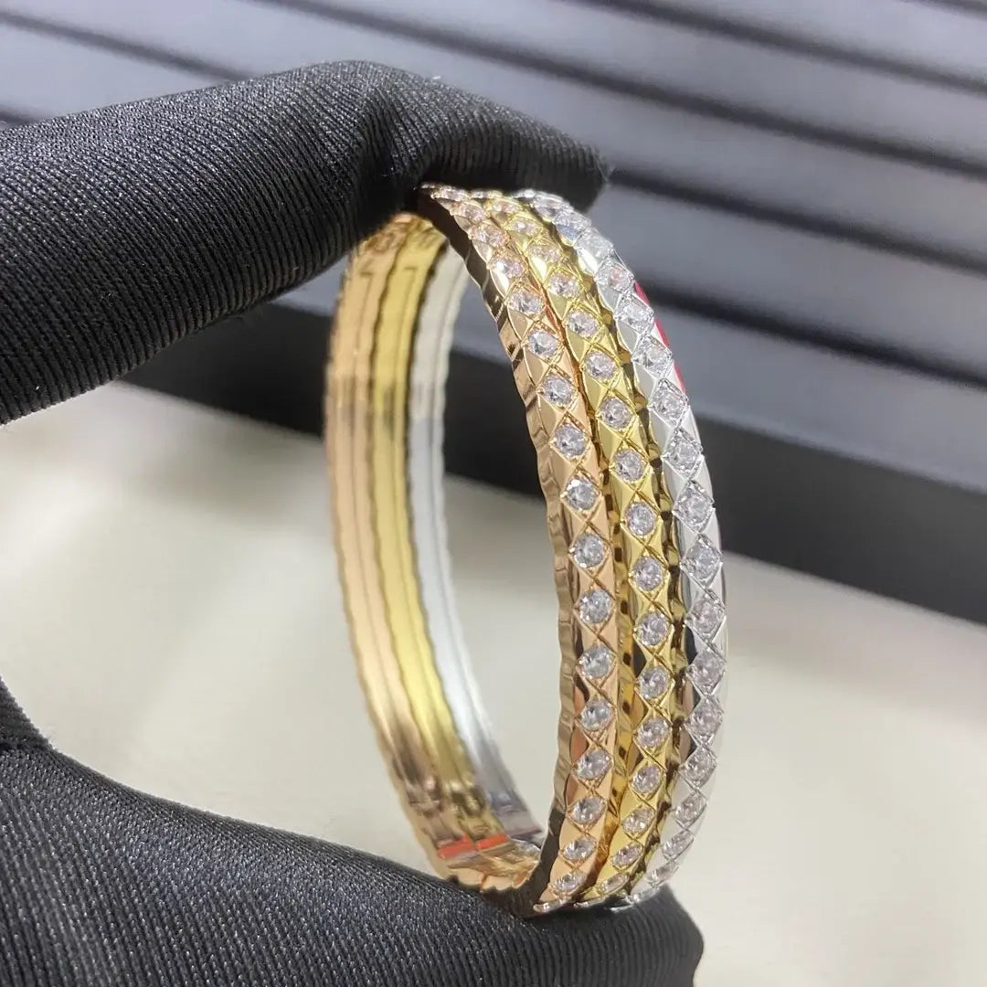 2025 new full diamond narrow version Rhomb bracelet simple light luxury for women’s delicate high quality jewelry gifts