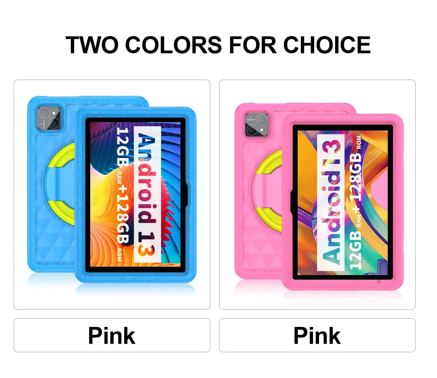 10.1 Inch Tablet for Kids Android 13 Octa-Core 4G LTE Dual SIM Parental Control 12GB RAM(6 + 6 Expand)/128 GB Storage