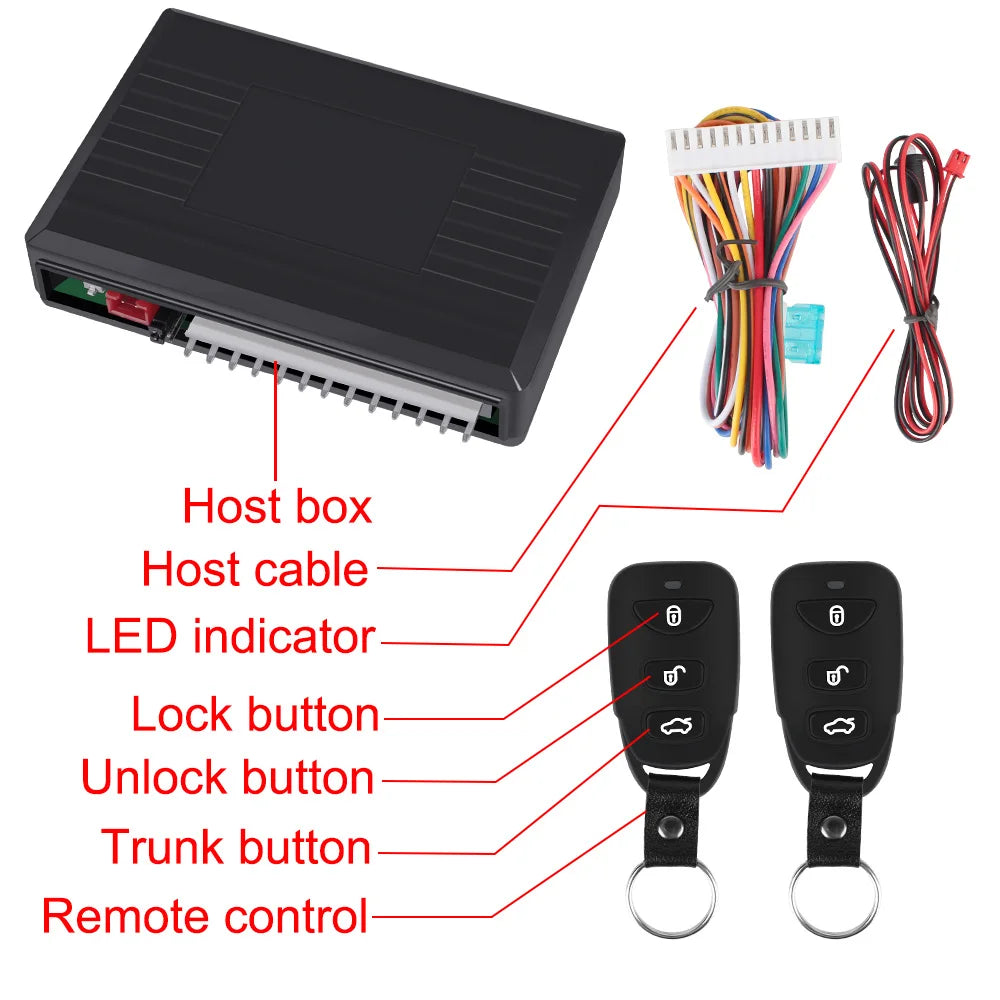 Car Remote Central Door Lock Keyless Control Kit Alarm System
