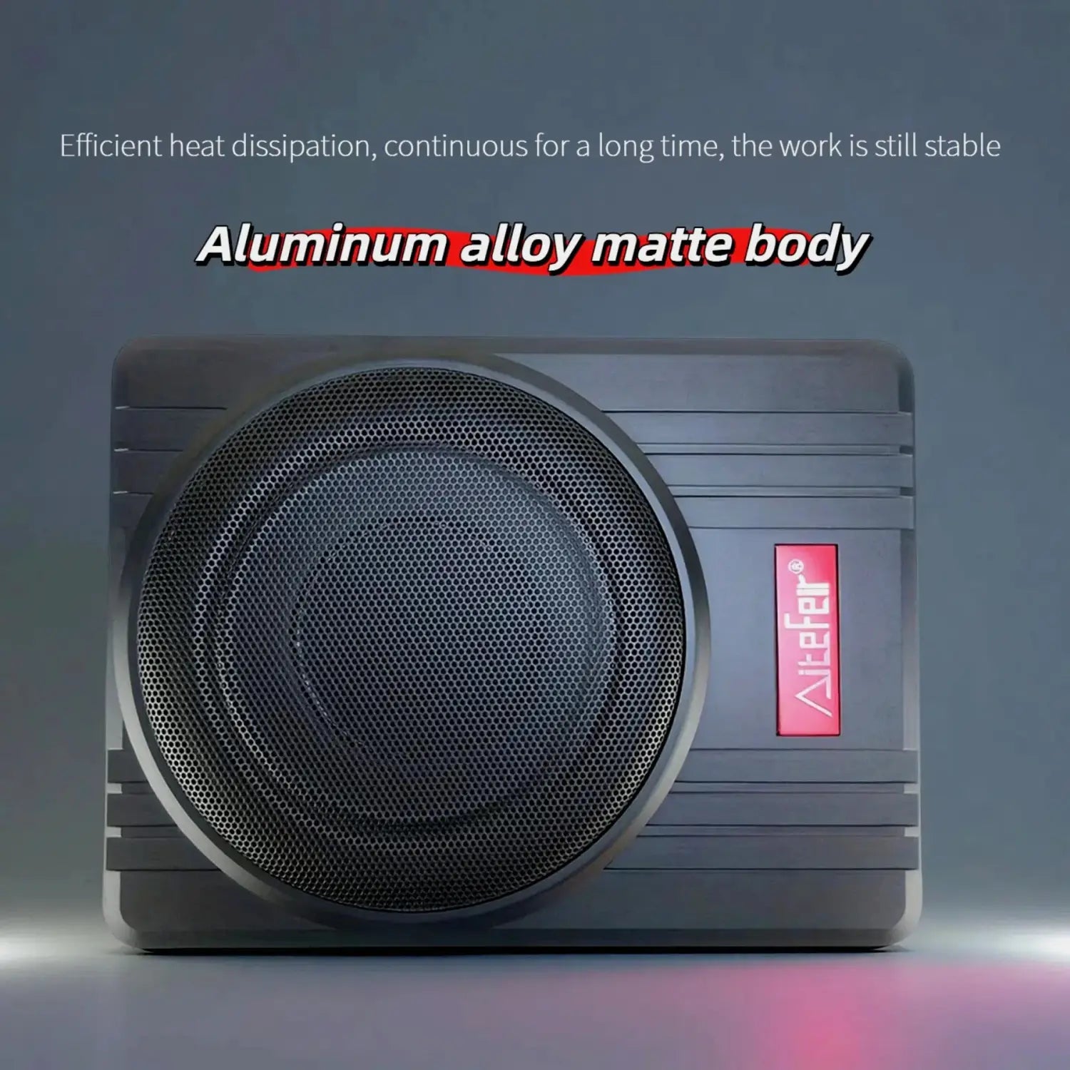 AiteFeir 10inch 1500W Universal Car Audio Active Subwoofer Speaker Maximum Power Square Ultra-Thin Auto