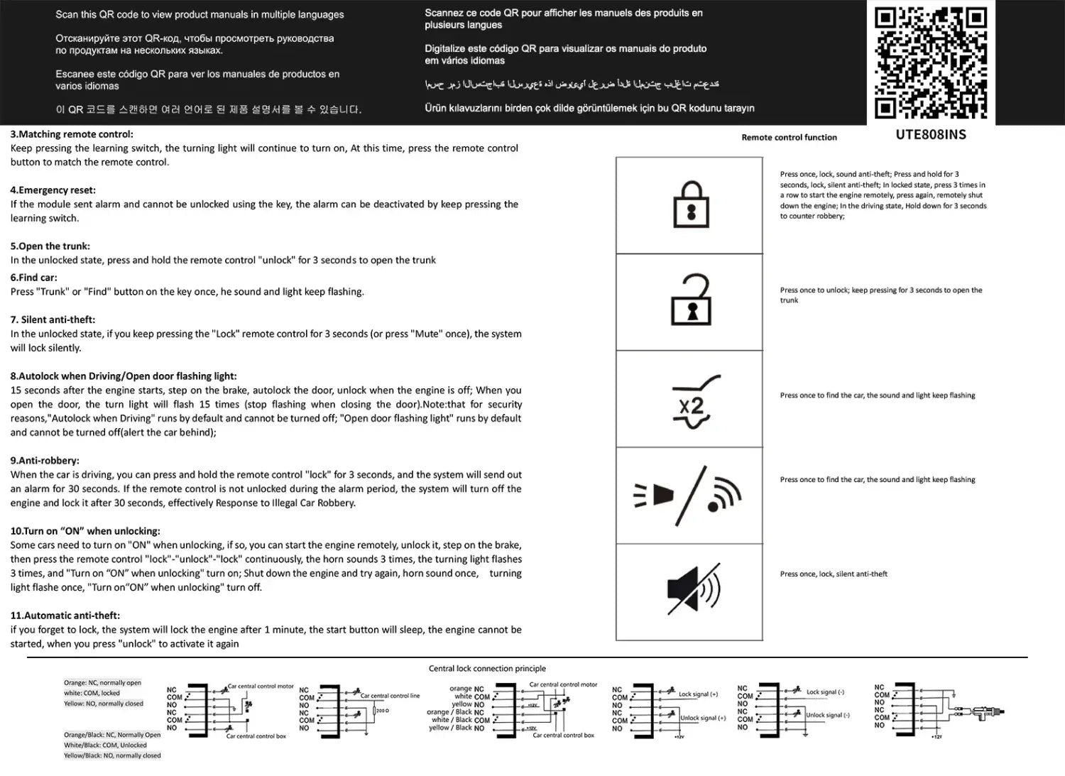 Universal Auto Start Stop Keyless Entry System Car Alarm Remote Engine Push One Button Accessories