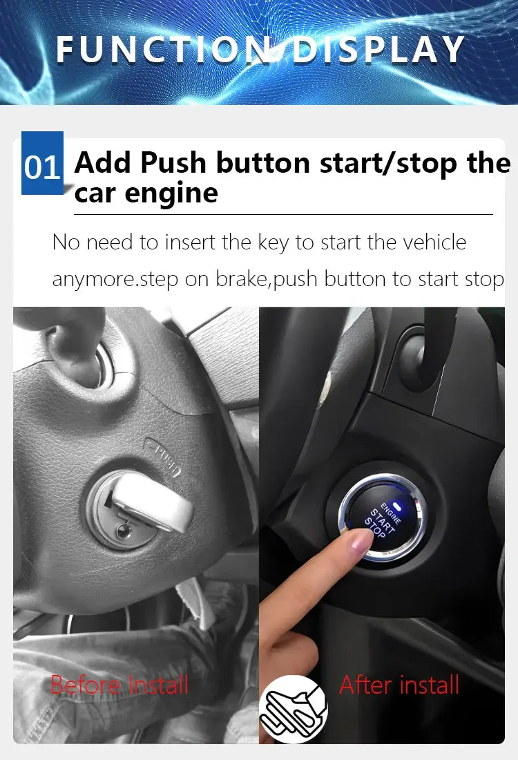 For Old Porsche Cayenne 2005-2009 Add Engine Push Button Start Stop System Remote Starter Keyless Go Car Accessories