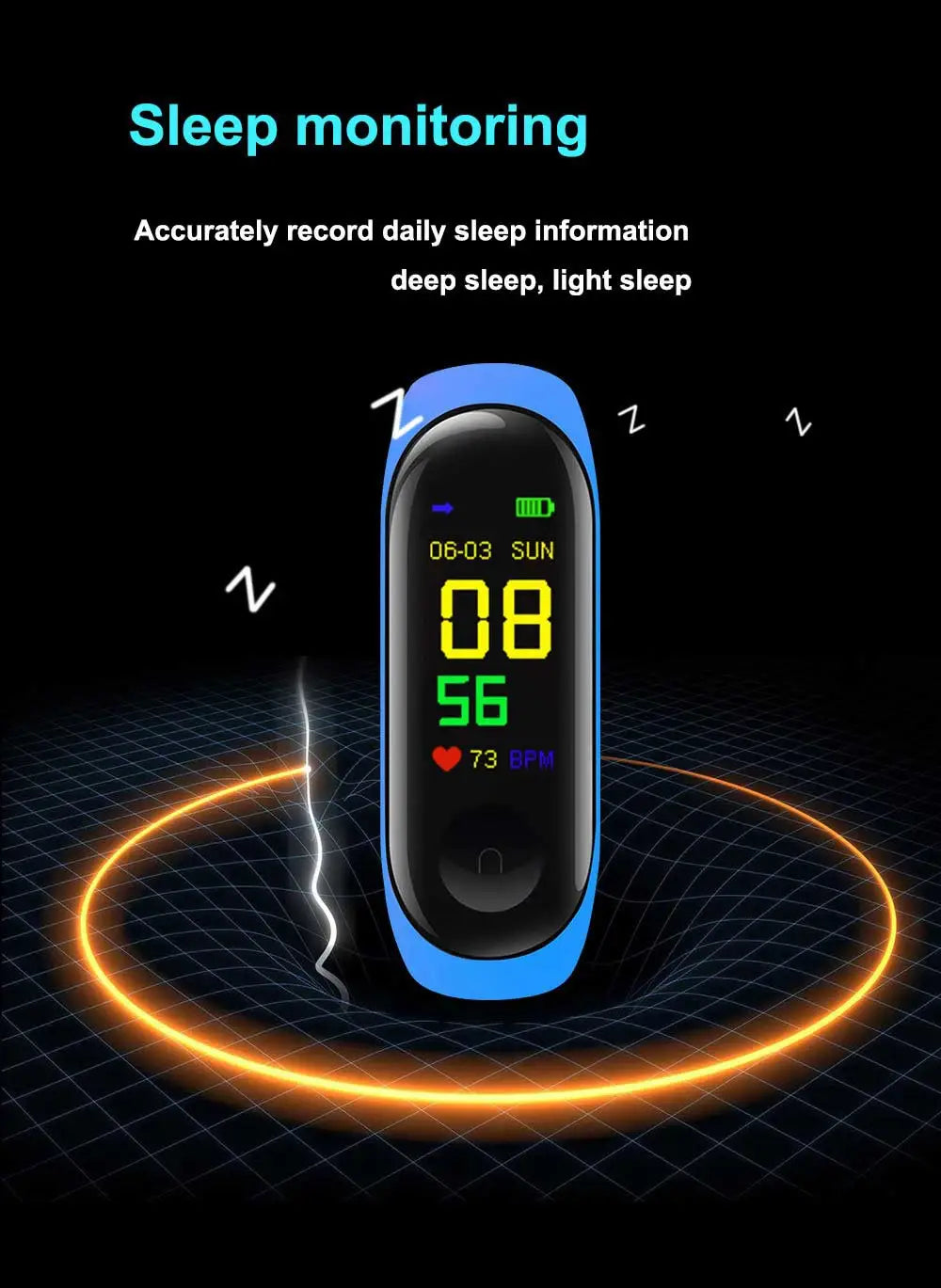 M3+ Smartwatch: Heart Rate & BP Monitoring