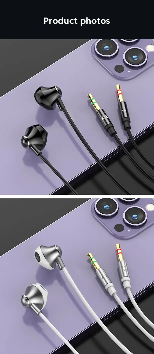 3M/2M Earphones Wired Headphones 3.5mm Audio Microphone Dual Plug For Desktop Computer Headset Gamer PC Earbuds In-Ear