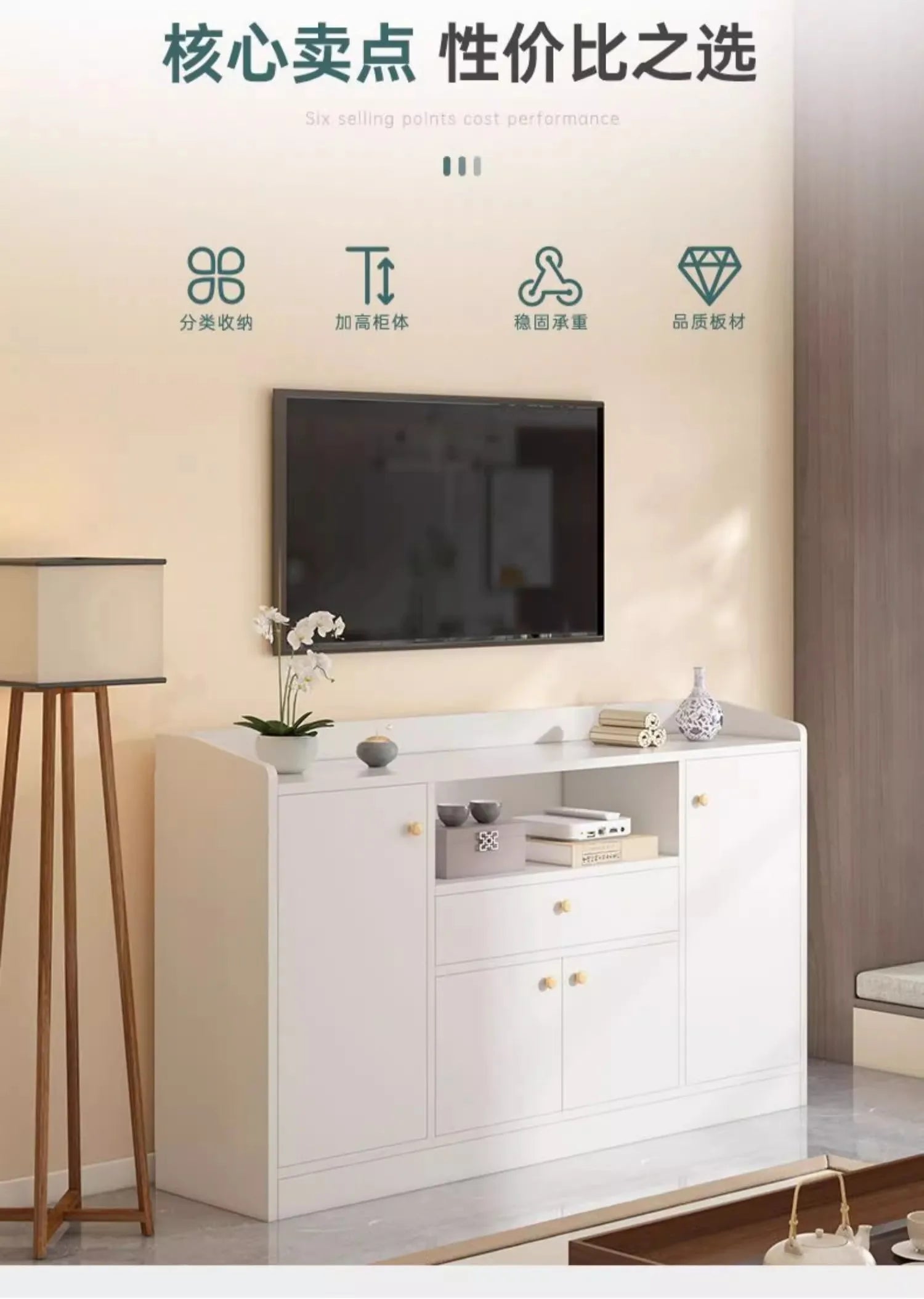 Vertical Storage Tv Stand Modern Handles Shelf White Cabinet Floor Design Stojaki Telewizyjne House Accessories