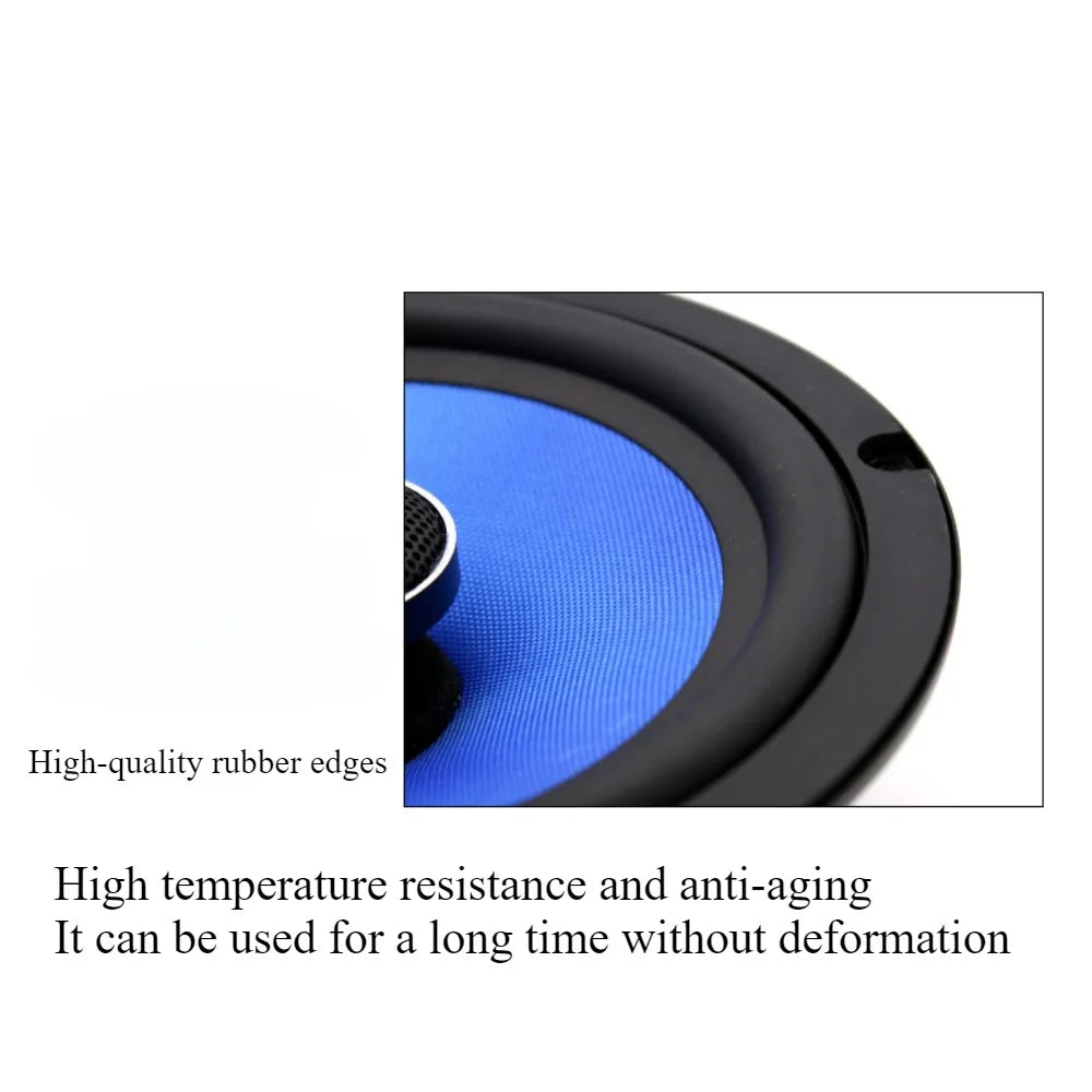 6.5 Inch Car Coaxial Speaker Tweeter Mid-bass Integrated Audio System Door 2pc