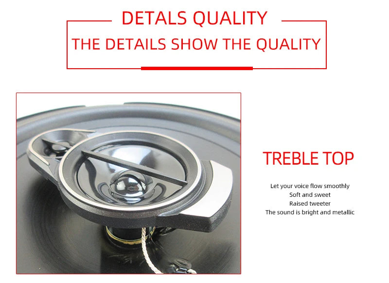 6 Inch 3-Way HiFi Coaxial Car Speakers 400W Vehicle Door Auto Audio Music Stereo Full Range Frequency Automotive