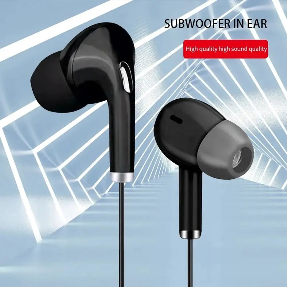 Wired Earphone 3.5mm In-Ear Control Sport Headset with Mic In Ear Headphones Stereo Earbuds for Mobile Phones