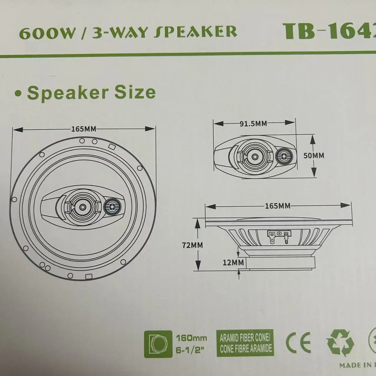 2PC 6.5 Inch HIFI Home Speakers Car Coaxial
