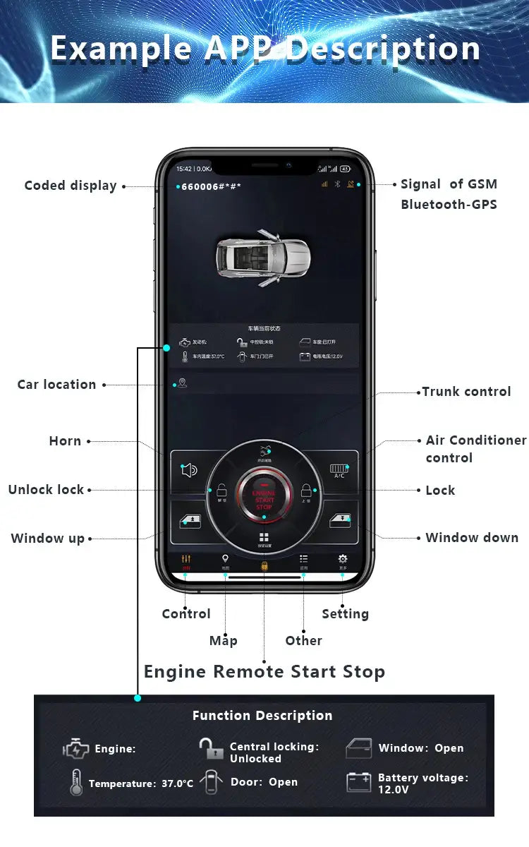For Old Porsche Cayenne 2005-2009 Add Engine Push Button Start Stop System Remote Starter Keyless Go Car Accessories