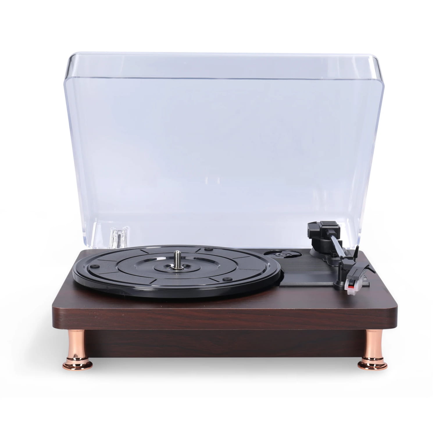 Retro Vinyl Record Player with Dustproof Cover Classic Nostalgic Style EU/US Plug