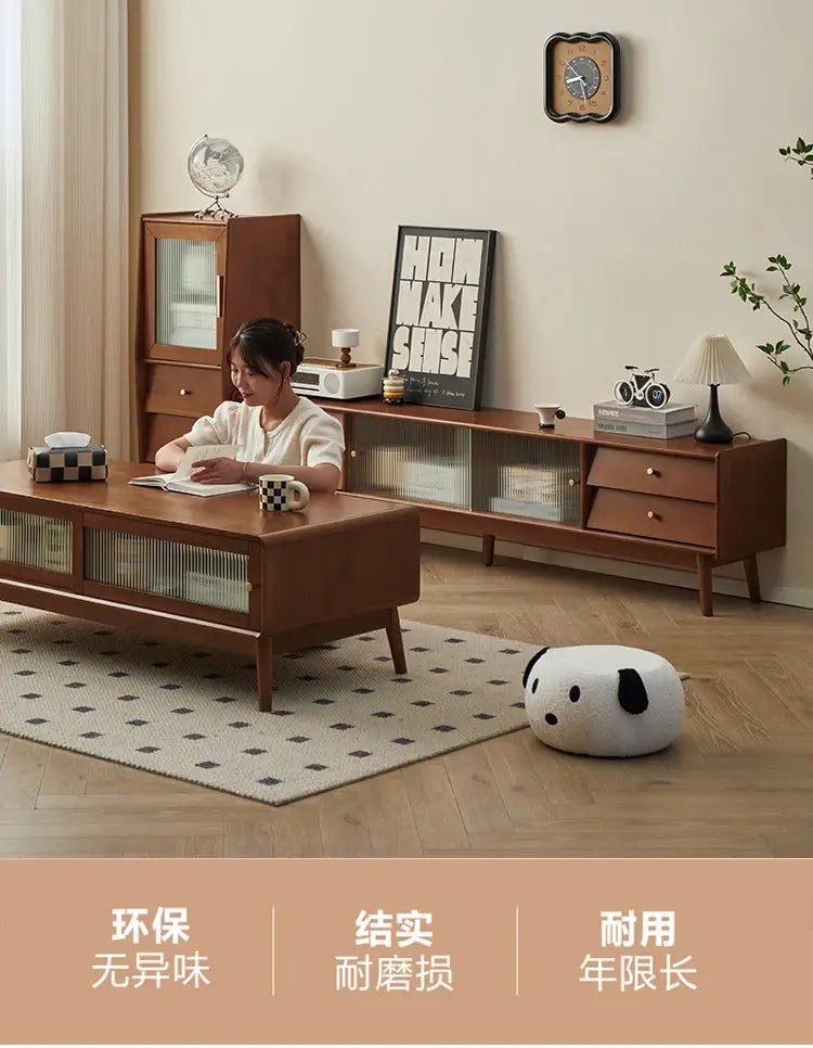 Simple Trendy Tv Stand Mid Century Metal Handles Retro Luxury With Drawers Classic Mobiletto Porta Room Furniture