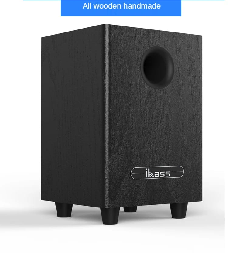 100W Wooden Desktop Passive Heavy Duty Subwoofer 6.5 Inch Horn Caixa De Som Need To Match Home Amp Or Powered Speakers