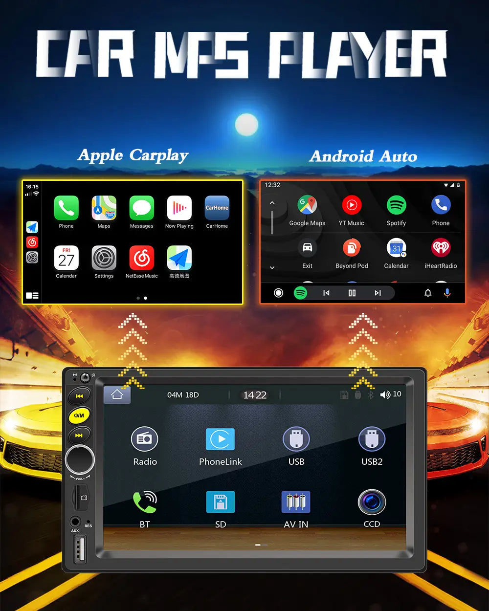 7/9/10 inch Universal Android 13 Car Radio 32G/64G