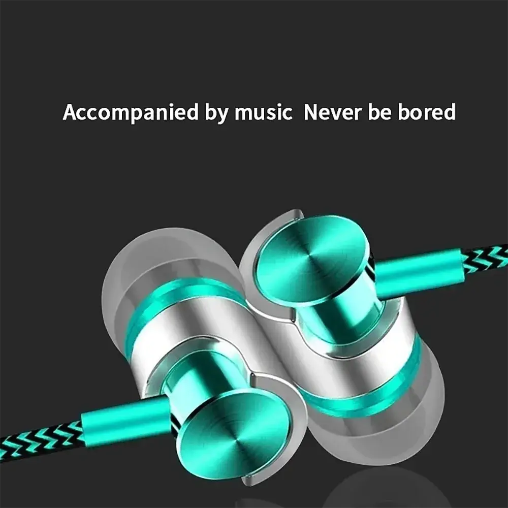 Wired In-ear Earphone In Ear Noise Cancellation Ergonomic Design Stereo Sports Music Headphones For Mobile Phone