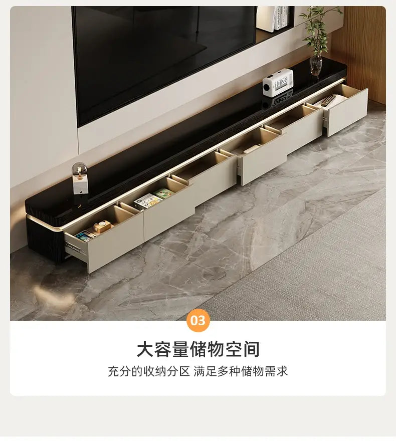 Elegant Space Saving TV Stand Eco Friendly Materials Sustainable Modern Aesthetics Sliding Doors Living Room Furniture