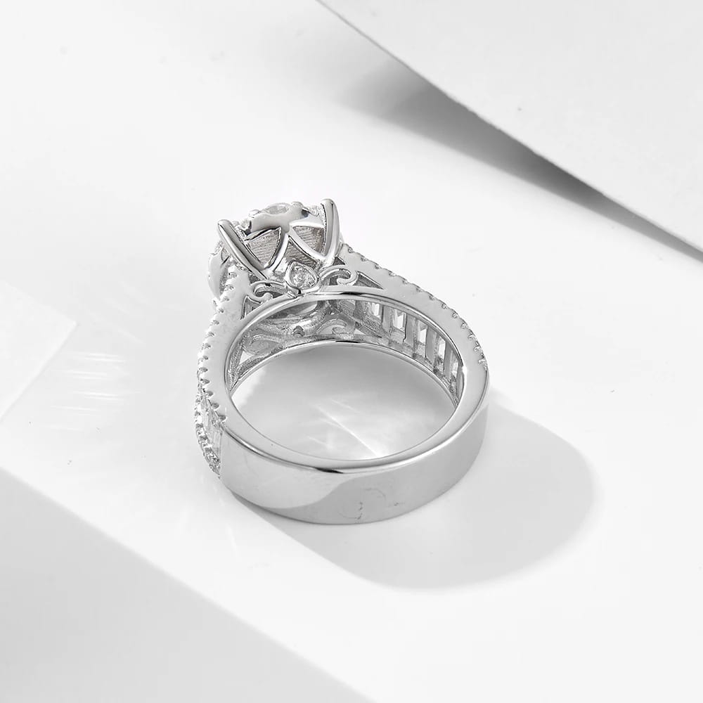 Wedding ring Set 925 silver jewelry wholesale fine Micro Inlaid Zircon Engagement Eternity Band rings women