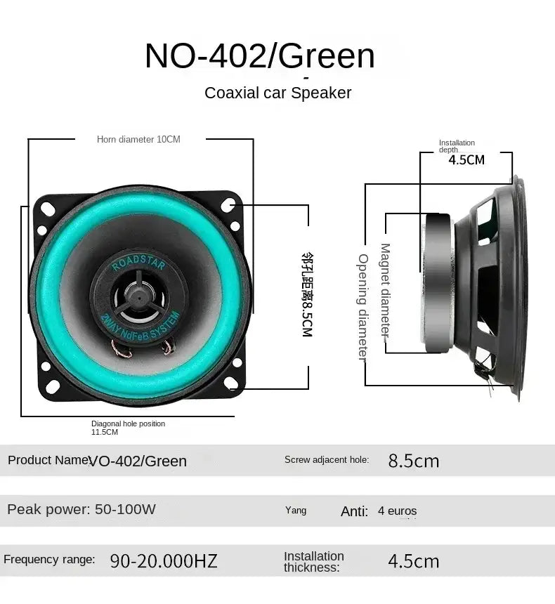 4/5/6.5 Inch Car Speakers Coaxial Subwoofer Universal