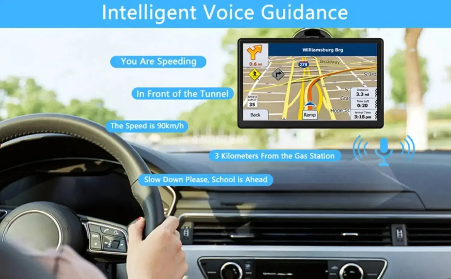 Car GPS Navigation System 5/7/8-inch Touch Screen 8G + 256M