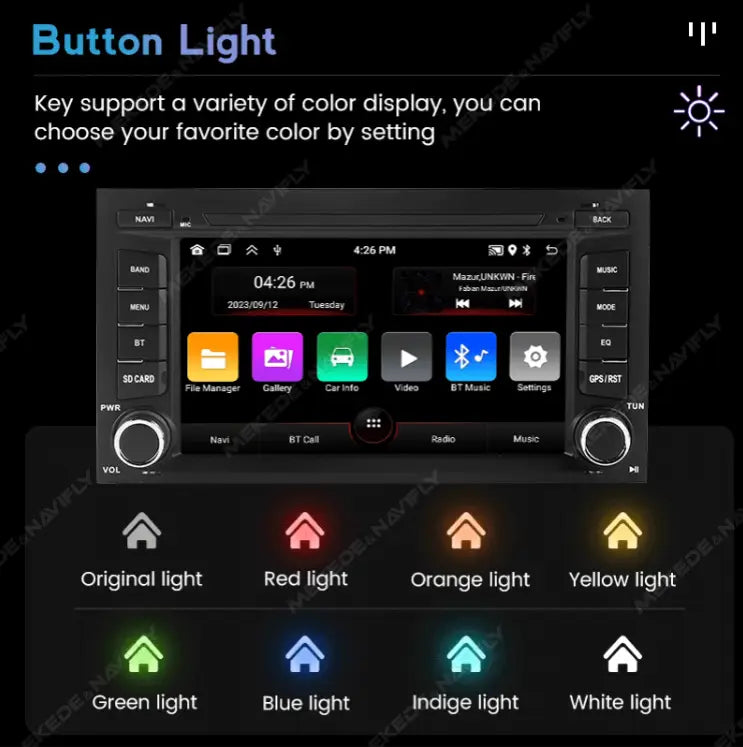 Navifly 7’’ 1Din Android 15 Car Radio Multimedia Video