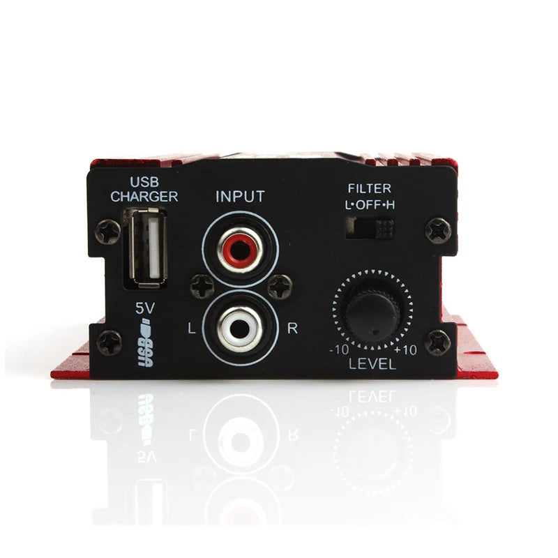 1 Set Car 12V 500W 2 Channels Mini Hi-Fi Stereo Audio Amp Subwoofer Automotive Accessories