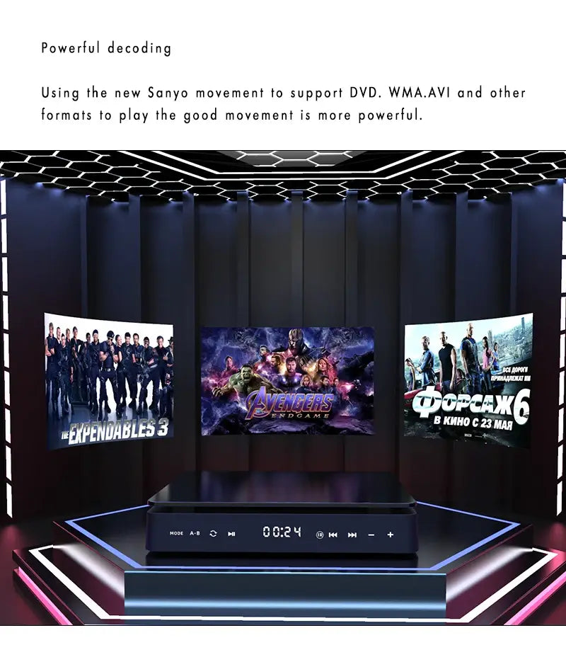 DVD Player HDMI for TV 1080P,Mini HD CD Players Home,Touch Sensor,HDMI & AV Cable and Controller Included,dvd 플레이어 плеер