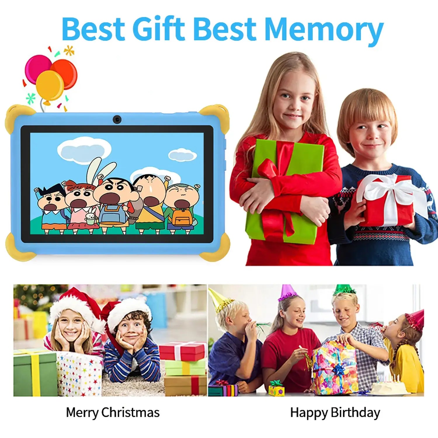 2025 New 7 Inch Cartoon Pattern Kids’ tablets Quad Core 4GB RAM 64GB ROM 5G WiFi Learning Education Games Tablet